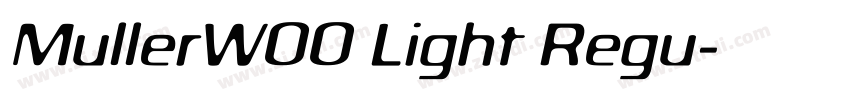 MullerW00 Light Regu字体转换